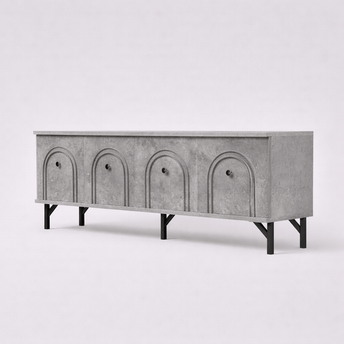 L'Écran Gris — Meuble TV 4 Portes